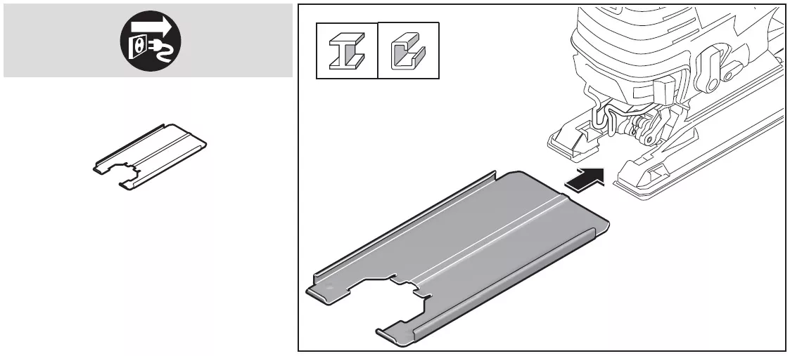 semelle réf. 2 601 098 123 scie-sauteuse coupe sur métal